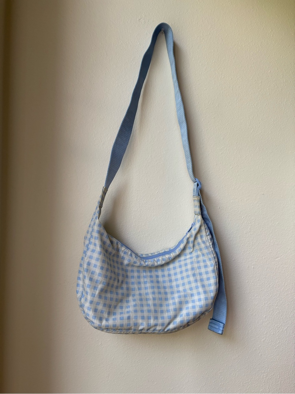 BAGGU Blue Gingham Crossbody Bag - Picture 2 of 4